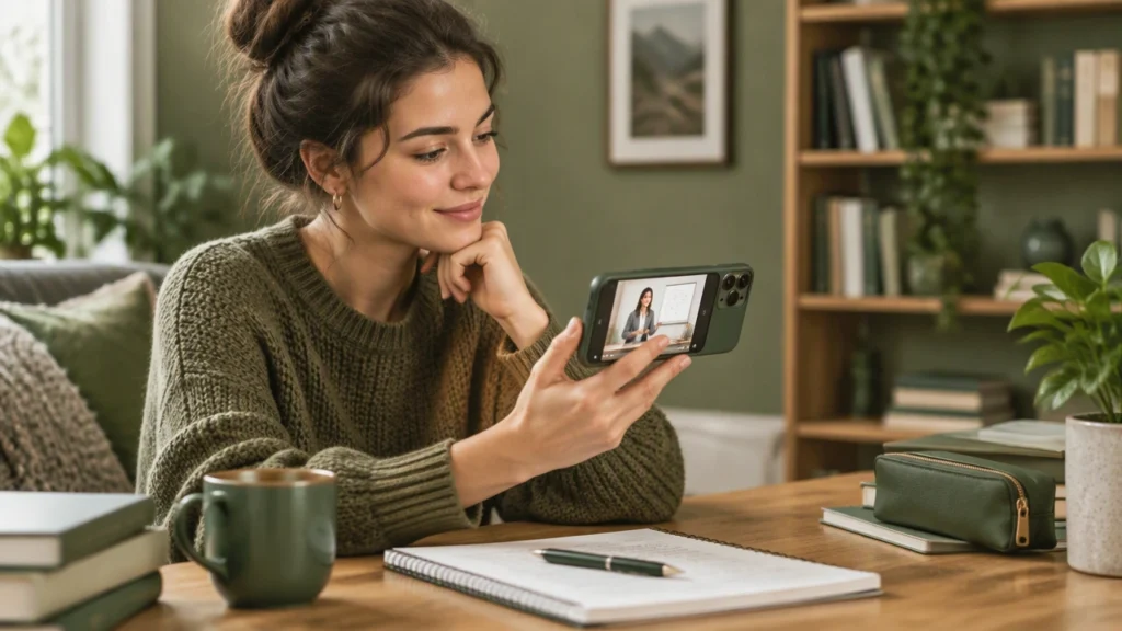 learning on a phone